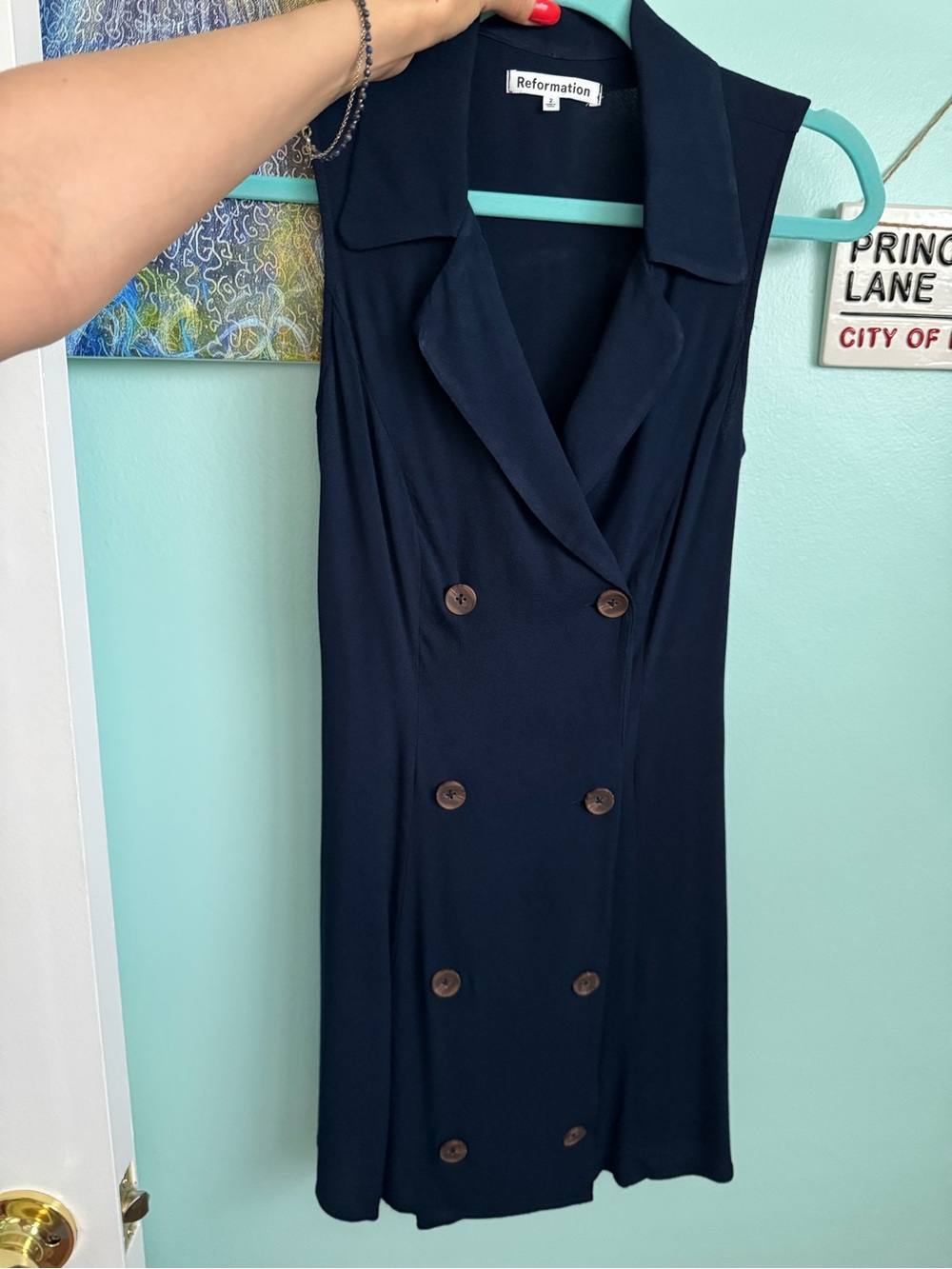 Reformation Dark Navy Tailored Blazer Mini Dress LAST CHANCE!!